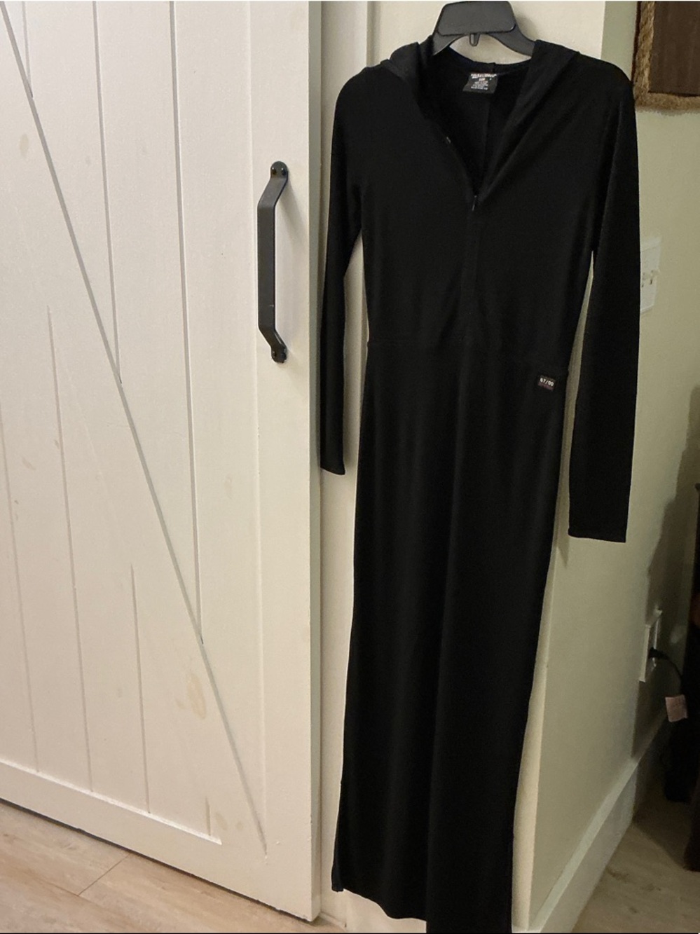 Polo by Ralph Lauren Black Long-Sleeve Maxi Dress with Hood
